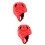 2Pcs Red Rugby Headguard with Adjustable Fit and Breathable Protection 7