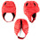 2Pcs Red Rugby Headguard with Adjustable Fit and Breathable Protection 8