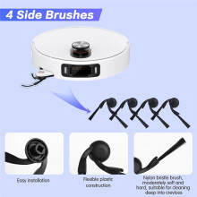 Accessory Replacement Compatible with 5/5 Pro Robot Vacuum Cleaner, Main Brush, Side Brushes,HEPA Filters, Wipes, Dust Bags