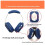 For  Headphone (1) Silicone Case Set Scratch Resistant Protective Cover with Inner / Outer / Headband Shell 5