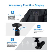 MD36 Caméra HD 1080P Lampe de Poche Caméra Corps Magnétique Caméra Détection de Mouvement Instantané Enregistrement en Boucle Caméscope