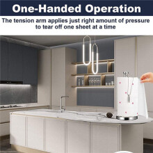 2X Paper Towel Holder Stand with Base for Kitchen,Stainless Steel Paper Towel Dispenser,Prevent Paper Rolls From Falling