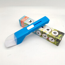 (Blue) Handheld Insect Catcher with One-Touch Locking Mechanism & Clear Viewing Window - Non-Toxic Safe Trap