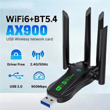 2X 900 Mbit/S WLAN-Netzwerkkarte, 2,4 G/5 GHz, 5.4, WLAN-Dongle, AX900, USB, 4-Antennen-Funkempfänger für PC/Laptop