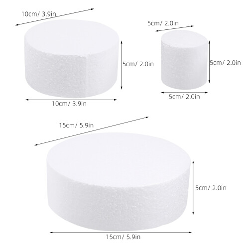 3pcs diy foam cake models for baking practice 2