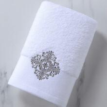 White Cotton Bath Towel Set of 2, Super Soft Quick Dry Absorbent, Sauna and Spa Use