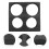 Cup Fixing Holder Foam Cup Carrier Tray Black 1set 2