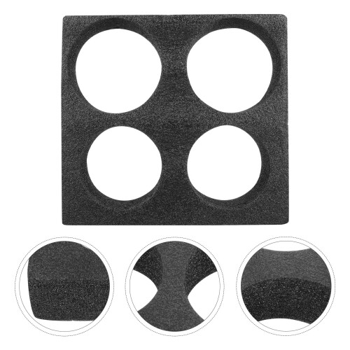 Cup Fixing Holder Foam Cup Carrier Tray Black 1set 1