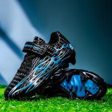 (【Schwarz】, 32) Neue Unisex Wettkampf- Trainingsschuhe für Kinder Jugendliche, Professionelle Langstollen-Fußballschuhe, Leicht Langlebig