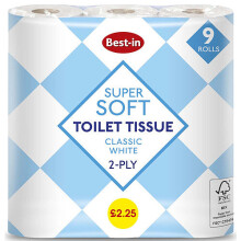 Bestin Soft Toilet Tissue 9 Rolls (Pack of 5)