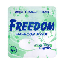 Freedom Bathroom Tissue Aloe Vera Fragrance 4pk (Pack of 10)