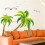 3X Coconut  Tree Sticker Tropical Beach Wall Decal Living Room Backdrop Sticker 2