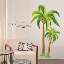 3X Coconut Baum Aufkleber Tropical Strand Wand Tattoo Wohnen Zimmer Hintergrund Aufkleber