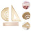 1Set Brass Ruler Set Golden Drawing Triangle Protractor Straightedge 2