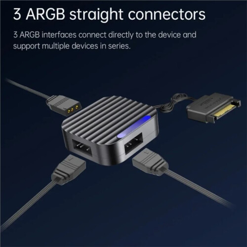 ARGB Controller for CPU Case Fan and LED Light Radiator with Remote Control A