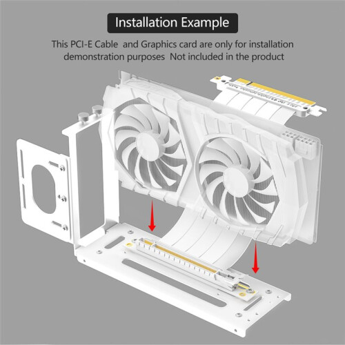 Vertical GPU Mount Bracket,2 Slots  Card Steering Holder with Hardware,EGPU Dock,External GPU Docking Station,A 2