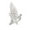 (Silver) Peace Dove Brooch - Gold/Silver Tone Gift 1