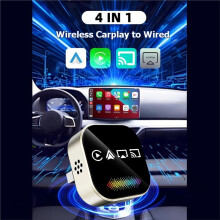 Wireless CarPlay 4in1 AI Box Airplay/Mirror Link/Android Auto/Carplay USB Dongle Adapter Car Intelligent System A