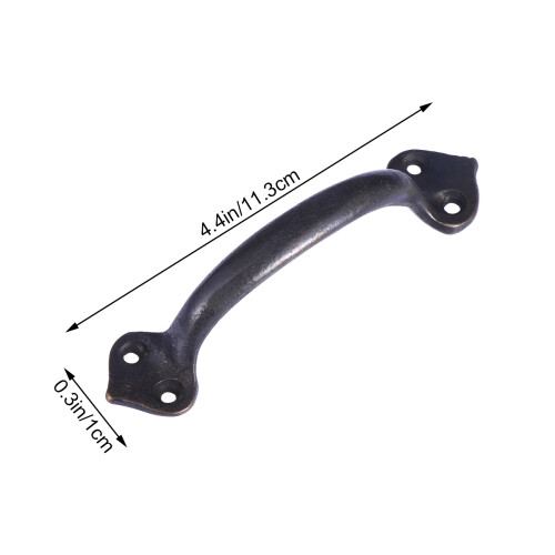 2Pcs Black Brass Door Handle Rust-Resistant Pull Handle for Cabinets 1