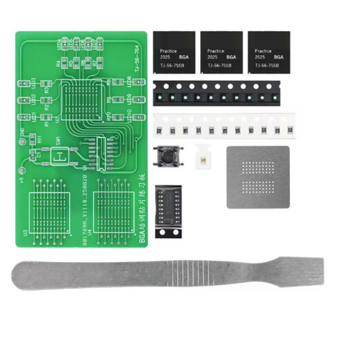 BGA Chip Training Teaching Experiment Soldering Practice Board SMD LED Flowing Light Assembly Kit A 1
