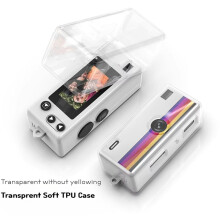 New Protective Kit for Charmera Cameras 2 in 1 Set with TPU Case Tempered Glass Screen Protector