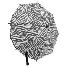 14-Zoll universaler UV-Schutz Kinderwagen-Schirm Zebra-Streifen