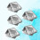 Raindrops 5 Pcs Cups Small Tins With Lids Elegant Tins Silver 5