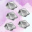Raindrops 5 Pcs Cups Small Tins With Lids Elegant Tins Silver 7