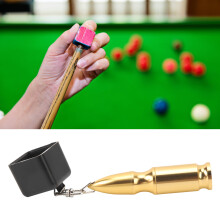 Billiards 4 in 1 Pool Cue Chalk Holder & Tip Pricker Portable Gold/Black