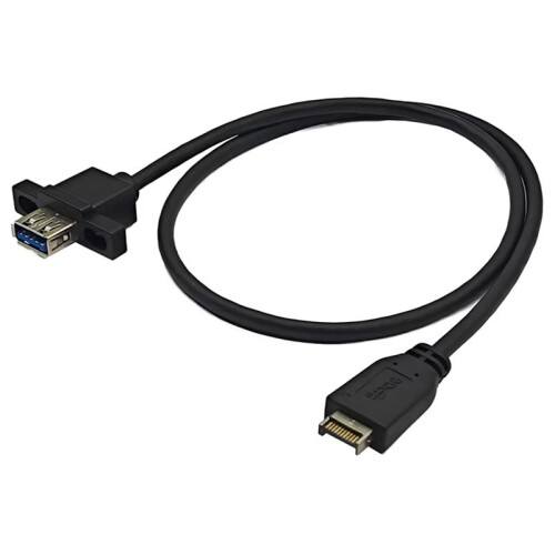 TYPE-E to USB 3.2 GEN2 10Gbps Female Front Panel Extension Cable USB3.2 TYPE-A Connector with Screw Hole for Desktop 1