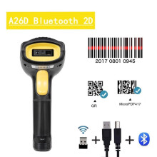 2X Handheld Wireless 1D 2D Scanner Barcode Scanne Wireless 1D 2D QR Code Reader for Supermarket