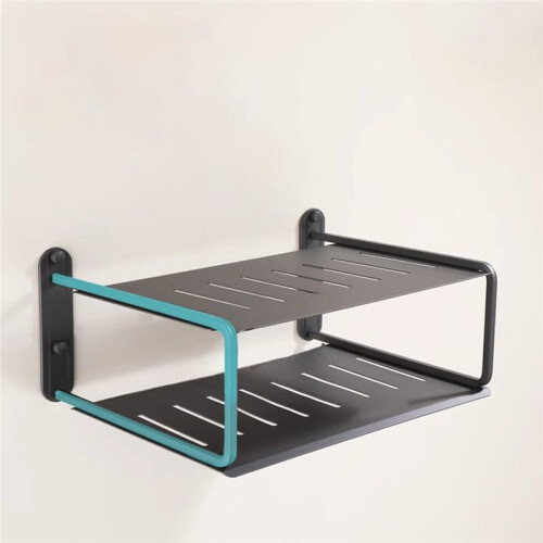 Floating AV Shelves Projector Wall Mount DVD Shelf 2 Layer Bracket Under TV for Cable Boxes/Games Console/DVR/TV 2