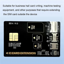 2X 4-in-1-Adapter-Testkarte, Handy-Smartcard-Adapter, Kartenöffnungstest, Unterstützt -SIM/Micro-SIM/-SIM/ESIM