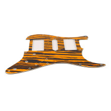Gitarren-Pickguard aus PVC, kratzfest, für Bass ST, Schutzschild, Gelb/Schwarz GQD11