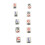 10PCS White Plastic Left Right Center Dice for Board Games, 1.6cm 1