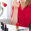 Raindrops Flame Shaped Blush Brush Makeup Brush Red 1pcs 7