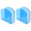 2Pièces Support Serviettes Bleu Pour Restaurant 2