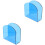 2Pièces Support Serviettes Bleu Pour Restaurant 3
