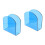 2Pièces Support Serviettes Bleu Pour Restaurant 4