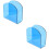 2Pièces Support Serviettes Bleu Pour Restaurant 6
