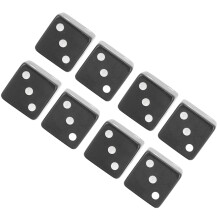8 Stück Kunststoff-Sechseck-Würfelset für Brettspiele & Bildung, Schwarz