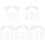 250Pcs Portable White Plastic Bandage Clips Fixing Wrap Buckles 4