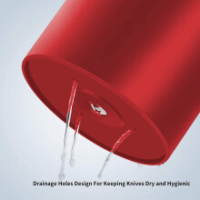Universal Knife Holder,Knife Block Without Knives,Knife Block Storage Holder for Protecting Blade Space Saver(Red)