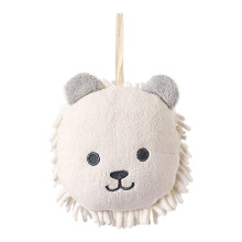 Cute Animal Hand Towel with Soft Fuzzy Texture, Absorbent Bear Color Design for Kids Bathroom Kitchen