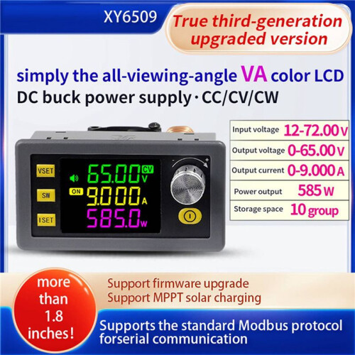 2X XY6509  Buck Boost Converter Adjustable Voltage Regulated Power Supply 65V 9A 585W Constant Voltage Current Module 2