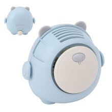 Sky Blue Portable Neck Fan with 3 Speeds, USB Rechargeable, 131g
