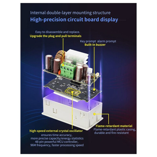 XY6506S CNC Adjustable  Regulated Power Supply Constant Voltage and Current Maintenance 65V 6A 390W Step-Down Module 2