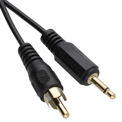 kenable 3.5mm Mono Jack Plug To Single RCA Phono Plug Cable  1m Gold 1
