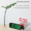 2X 180 Rotation Projection Alarm Clock 12/24H LED Digital Clock USB Plug-in Ceiling Projector Alarm Clock (White) 4