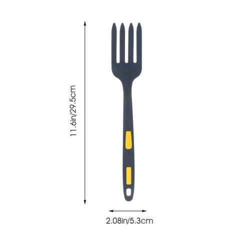2Pcs Dark Blue Silicone Cooking Forks Flexible Nonstick Kitchen Tools 2